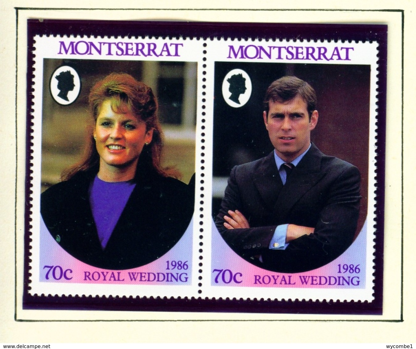 MONTSERRAT - 1986 Royal Wedding Set Unmounted/Never Hinged Mint - Montserrat