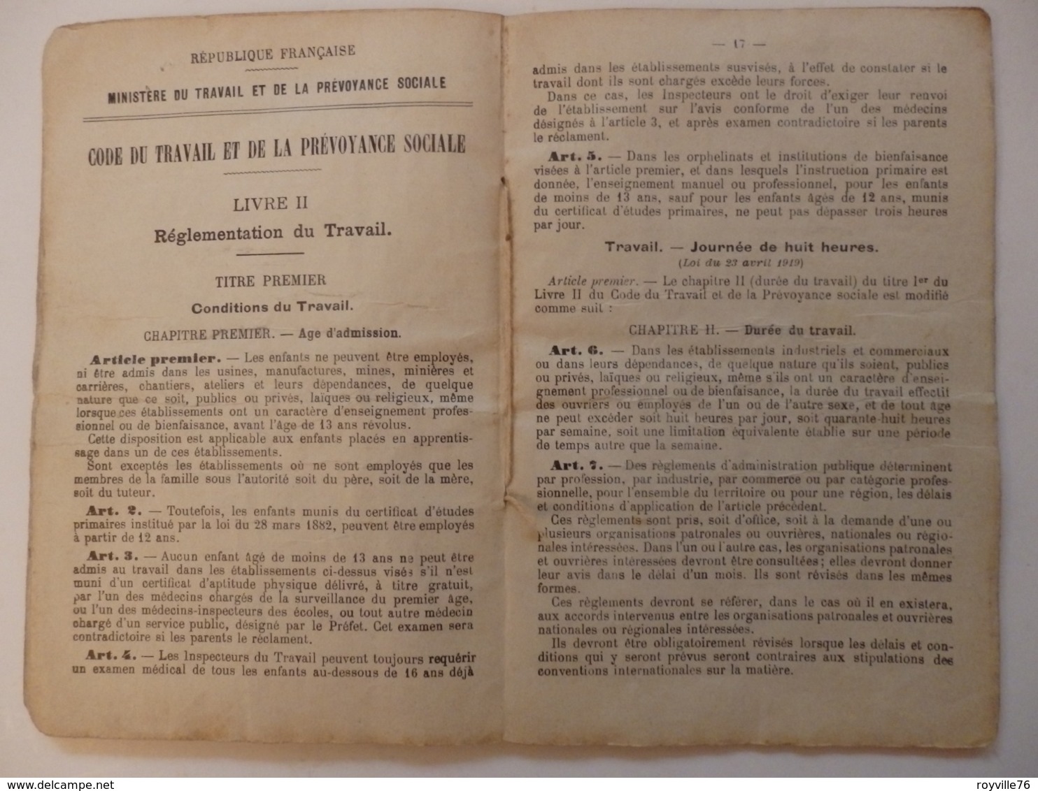 Livret Individuel Mairie D'Aubervilliers 93 "Travail Des Enfants Dans L'Industrie" Tanguy Lucienne Née Le 11/11/1913. - Sin Clasificación