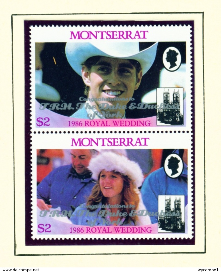 MONTSERRAT - 1986 Royal Wedding Congratulations Set Unmounted/Never Hinged Mint - Montserrat