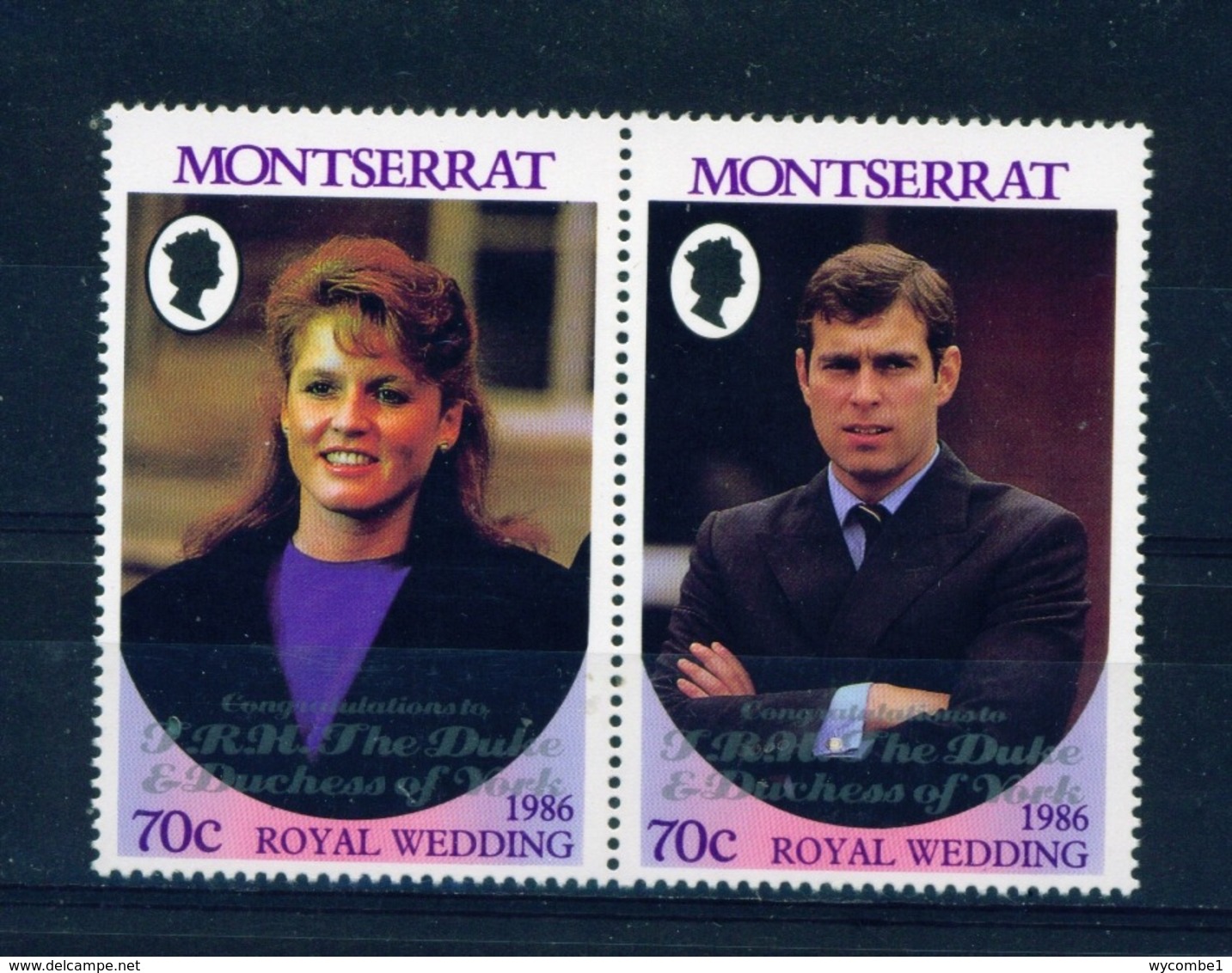 MONTSERRAT - 1986 Royal Wedding Congratulations Set Unmounted/Never Hinged Mint - Montserrat
