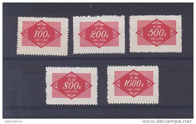 CHINE D02 Timbres Taxe De 1950 - Portomarken