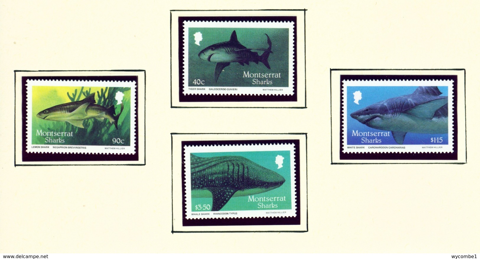 MONTSERRAT - 1987 Sharks Set Unmounted/Never Hinged Mint - Montserrat