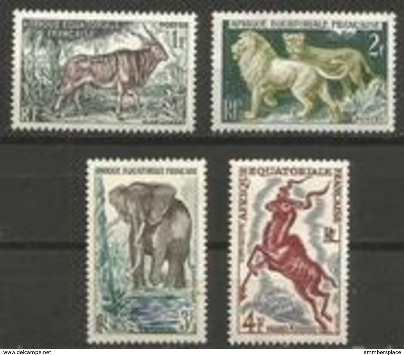 Fr. Equatorial. Africa - 1957 Wild Animals MNH **   Sc 195-8 - Unused Stamps