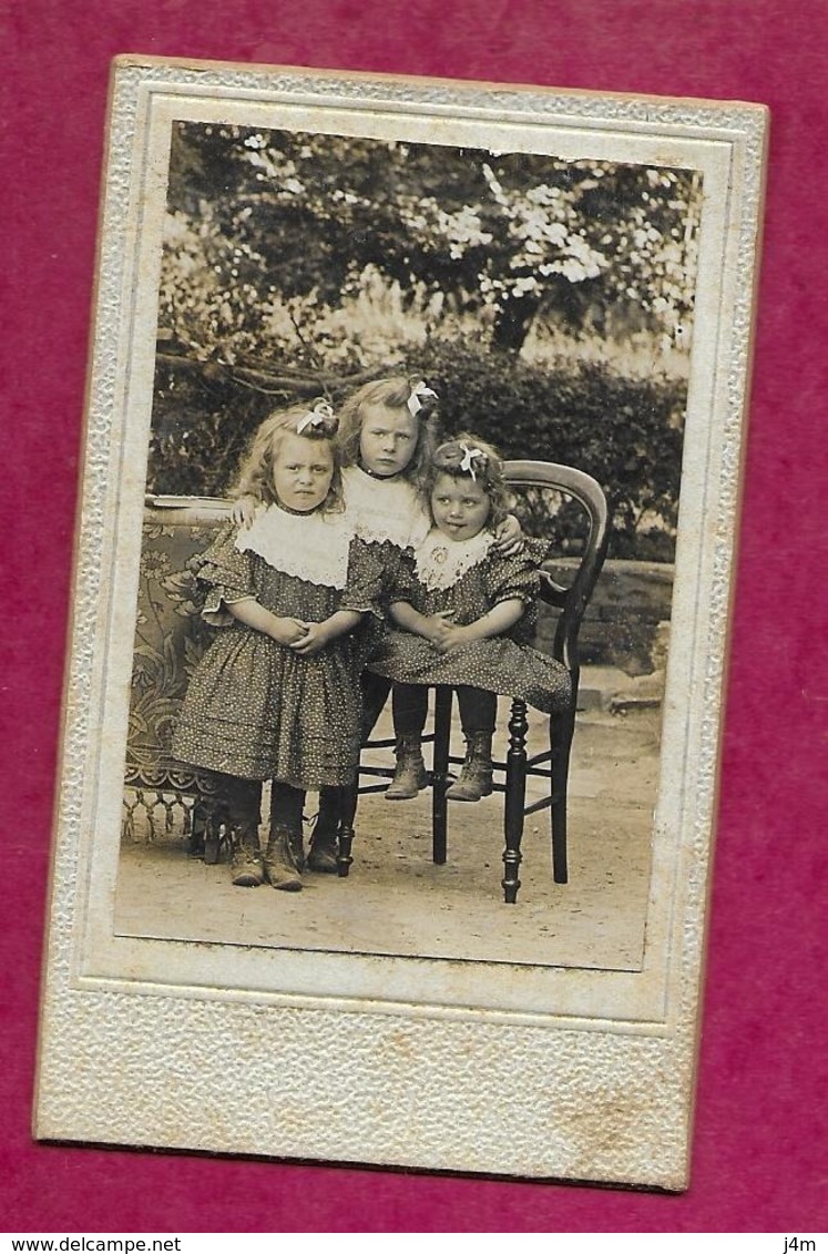 PHOTO CDV Des Années 1900..ENFANTS, Jeunes FILLES - Anonymous Persons
