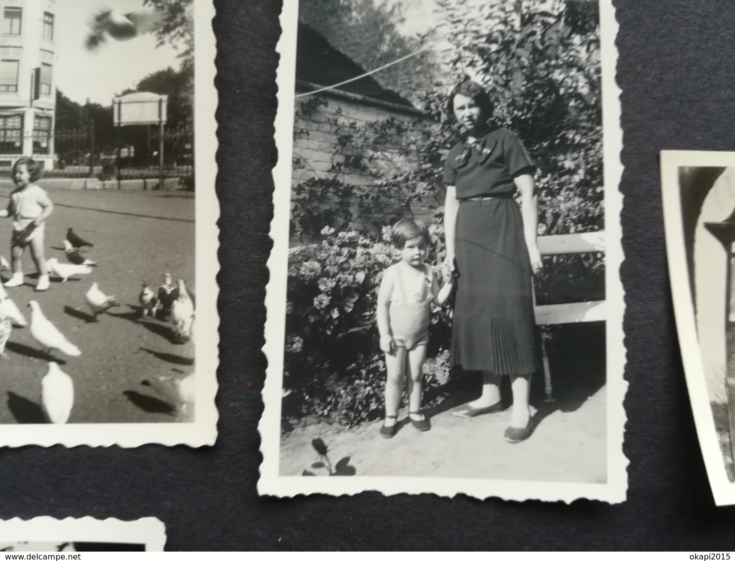 ATTELAGE  CHÈVRE ENFANTS AU PARC DE SPA UNE CARTE - PHOTO DE 1934 + 2 CARTES POSTALES CASCADE MONUMENTALE + 9 PHOTOS