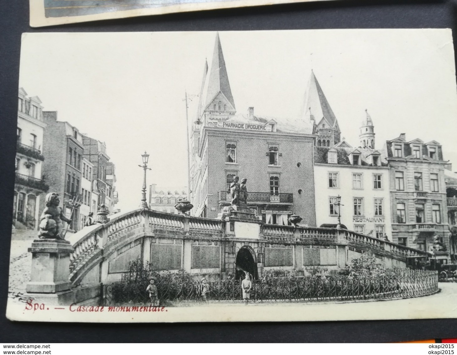 ATTELAGE  CHÈVRE ENFANTS AU PARC DE SPA UNE CARTE - PHOTO DE 1934 + 2 CARTES POSTALES CASCADE MONUMENTALE + 9 PHOTOS