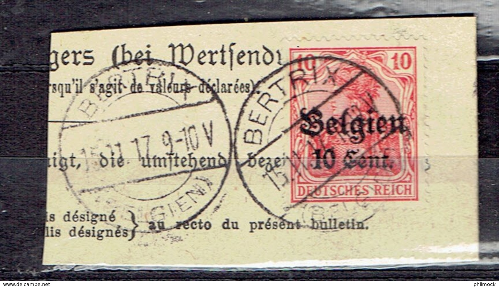 OC 14 - Bertrix-Belgien Le 15-11-1917 - OC1/25 Gouvernement Général