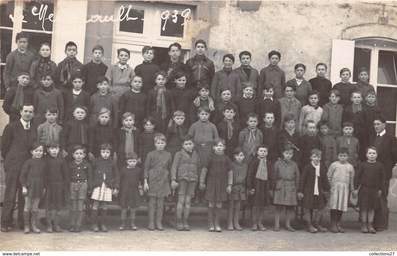 61-LE-MERLERAULT- CARTE-PHOTO- 1939 UN CLASSE D'ECOLE - Le Merlerault