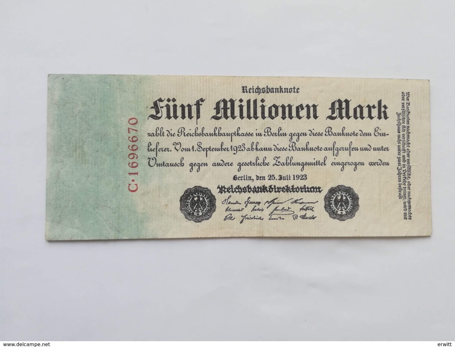 GERMANIA 5 MILLIONEN MARK 1923 - 5 Millionen Mark