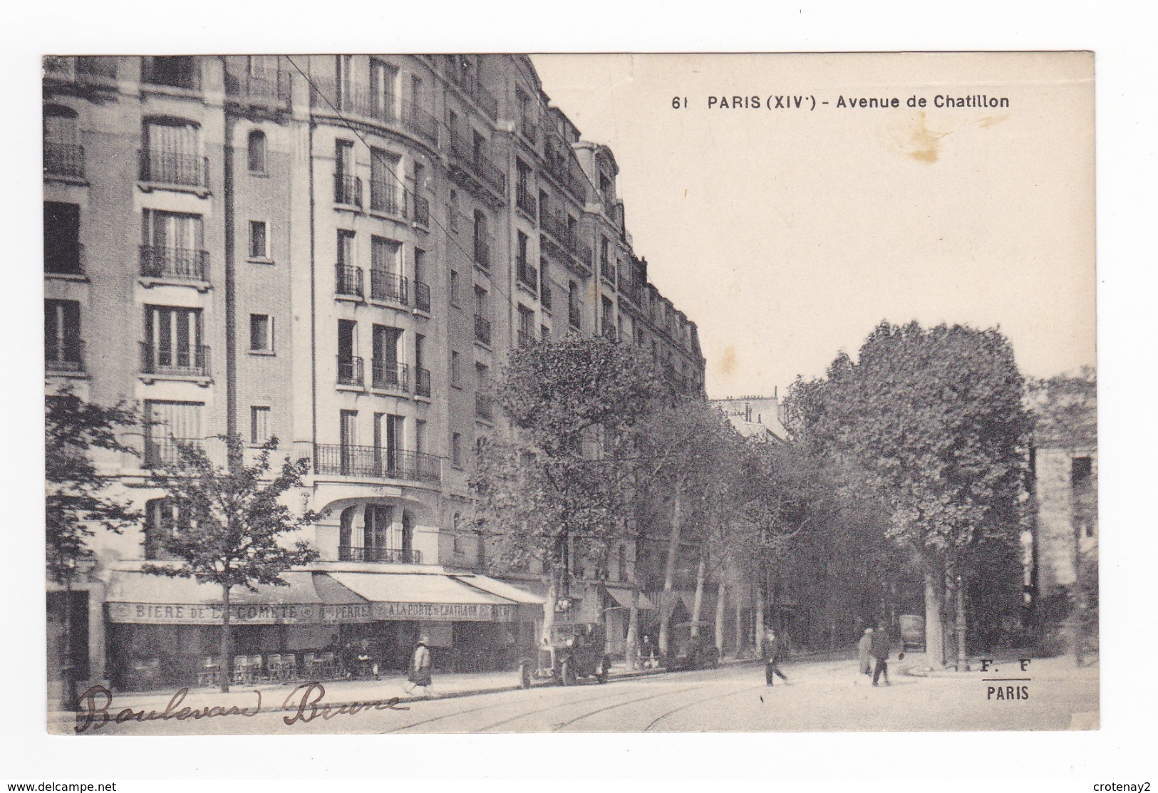 75 Paris XIVème N°61 Avenue De Chatillon En 1931 VOIR ZOOM Auto Ancienne Bière De La Comète A La Porte De Chatillon - Arrondissement: 14