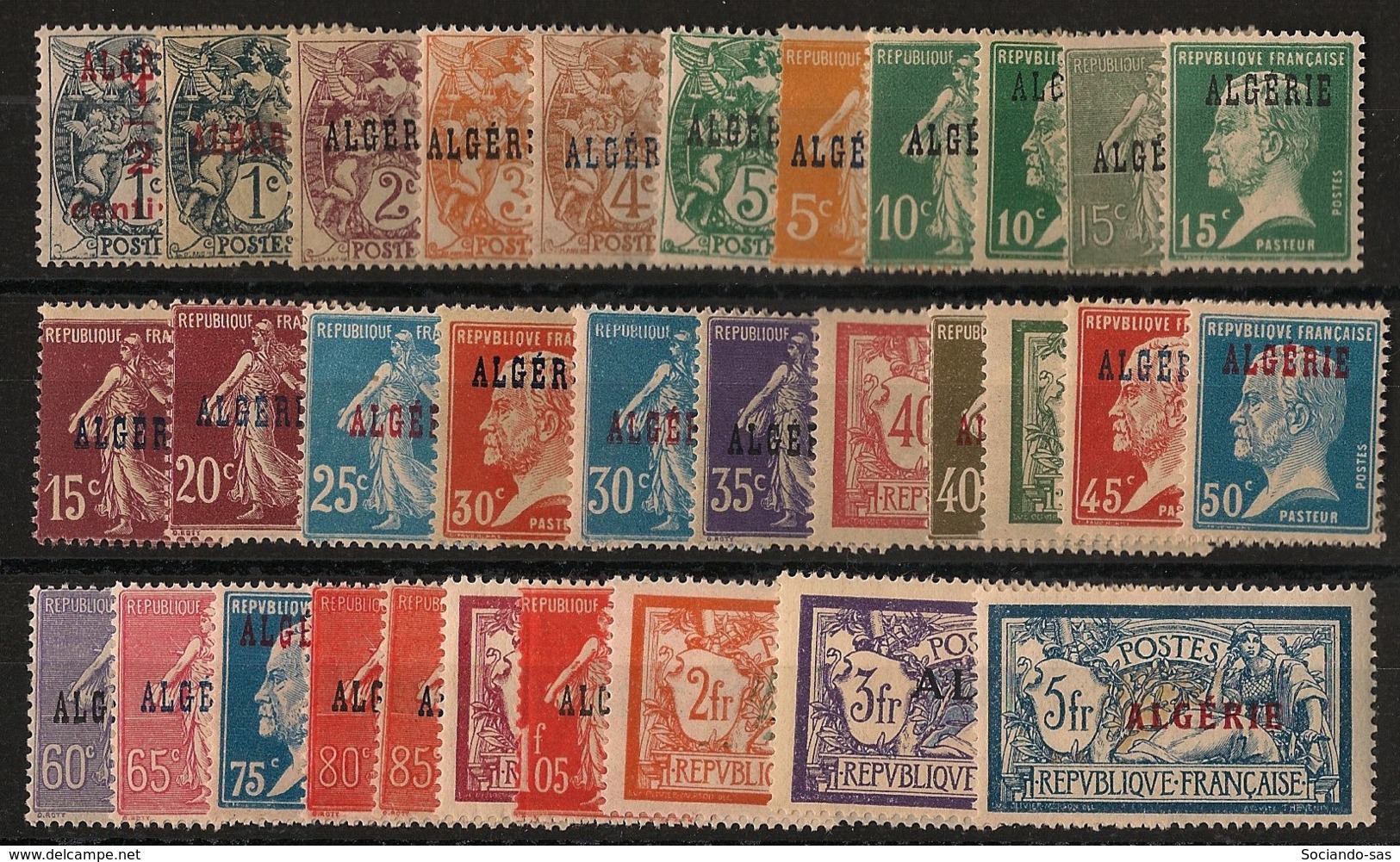 Algérie - 1924-25 - N°Yv. 1 à 33 - Série Complète - Neuf Luxe ** / MNH / Postfrisch - Ungebraucht