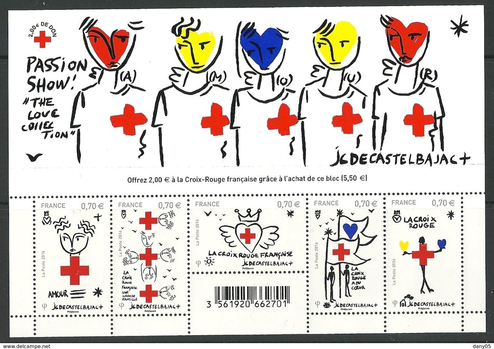 France - Année 2016 - Y & T N° F5106/10 ** NEUF- Valeur Faciale + Frais - Ongebruikt