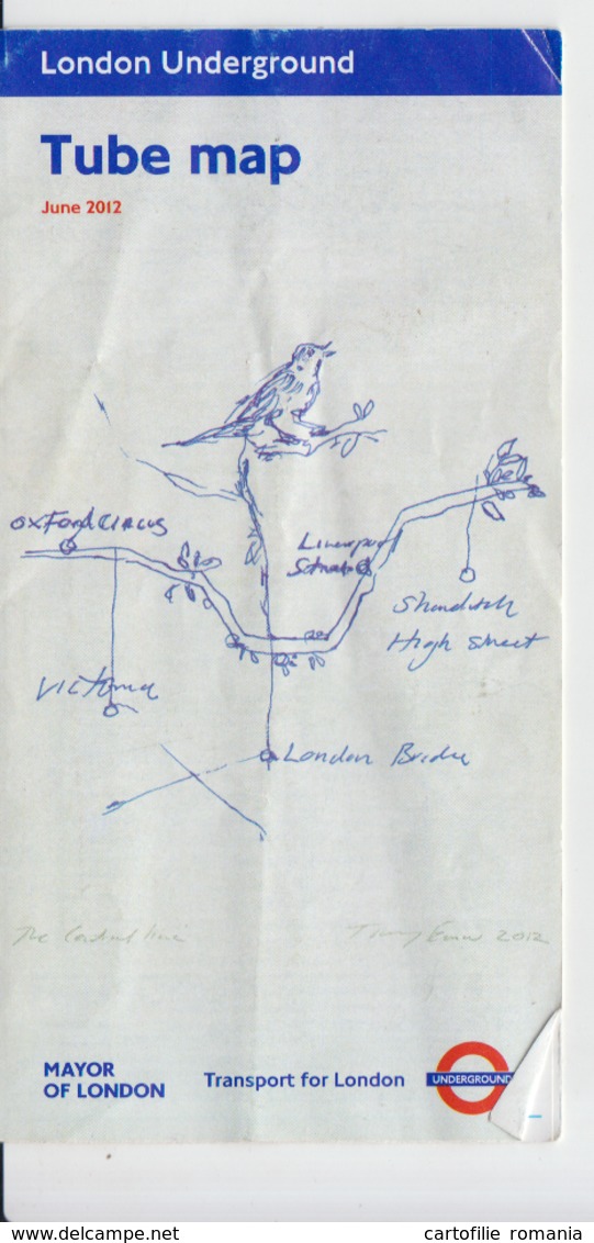 London Underground Tube Map Karte Llustrated Edition, 8 Pages, Tourist Brochure Brochure Touristique - Cartes Routières