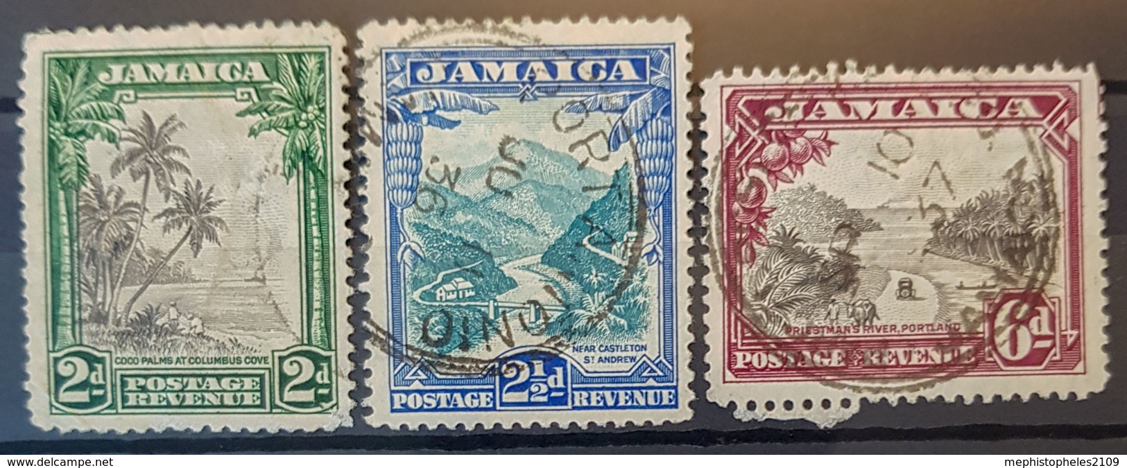 JAMAICA 1932 - Canceled - Sc# 106, 107, 108 - Jamaica (...-1961)