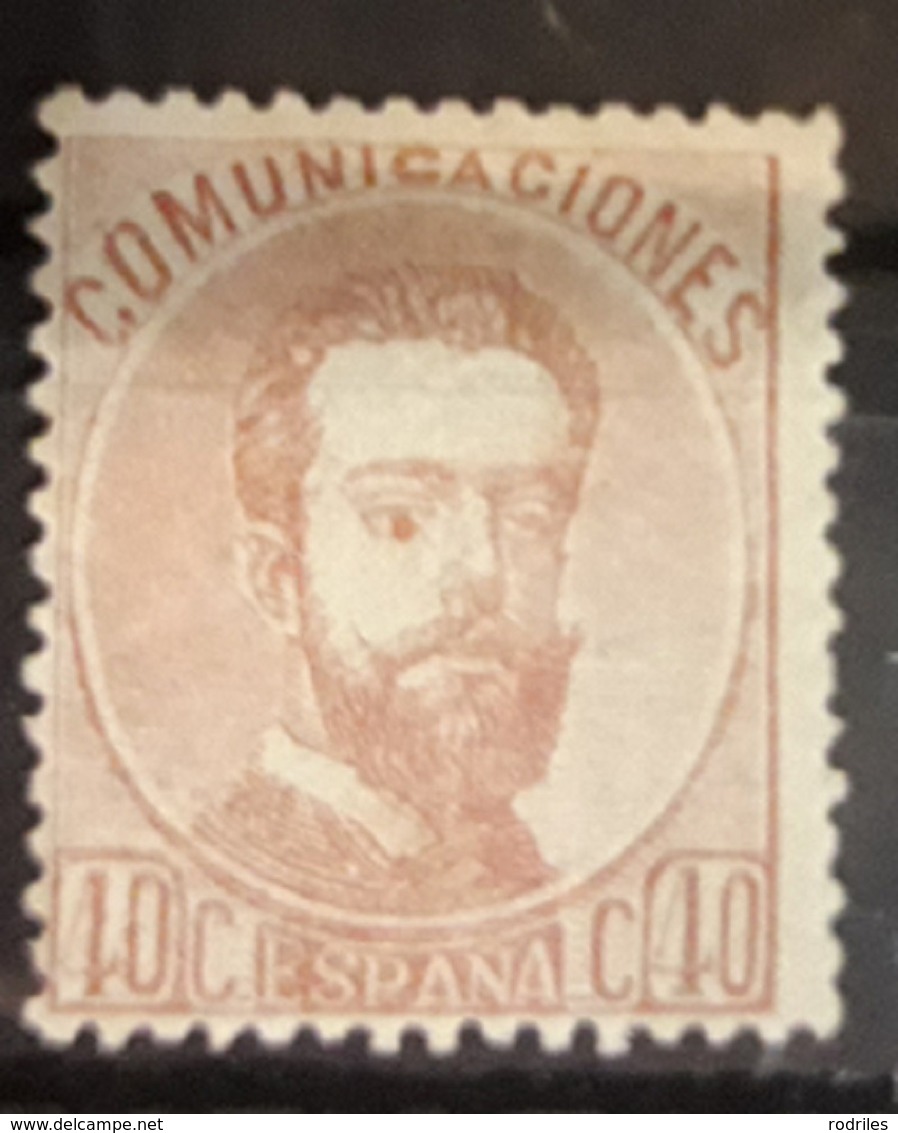 ESPAÑA.  EDIFIL 125 *.  40 CT AMADEO I    CATÁLOGO 60 € - Unused Stamps