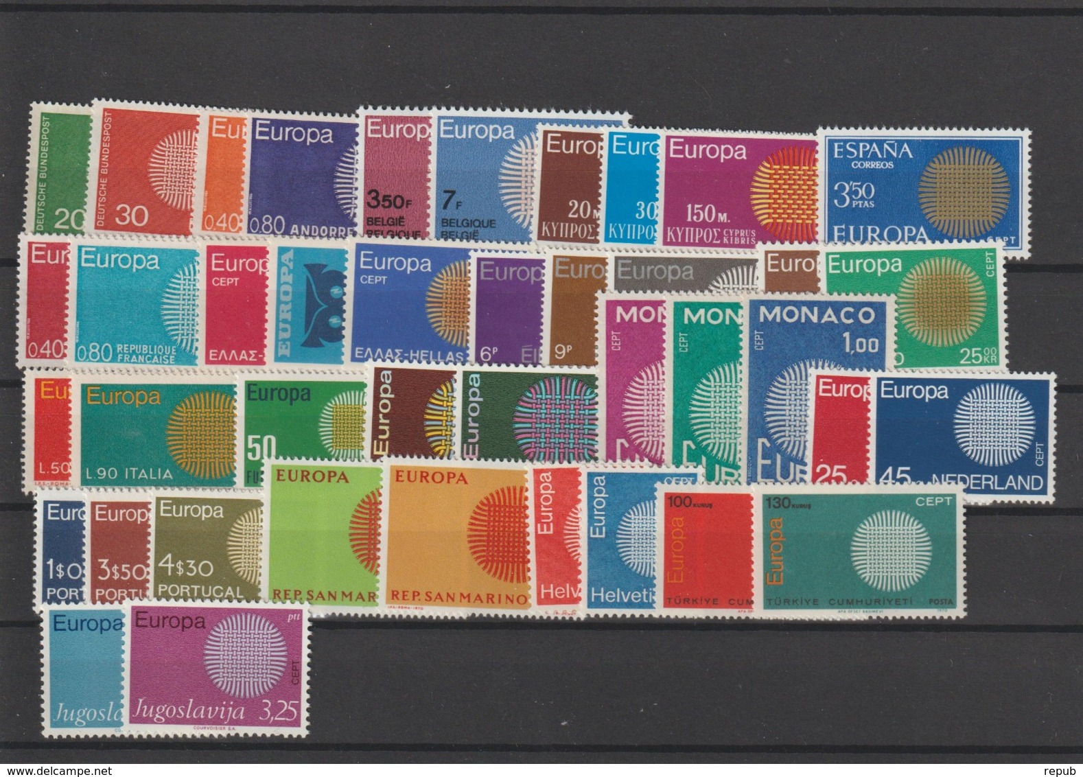 Europa Année Complète 1970 41 Val ** MNH - Full Years