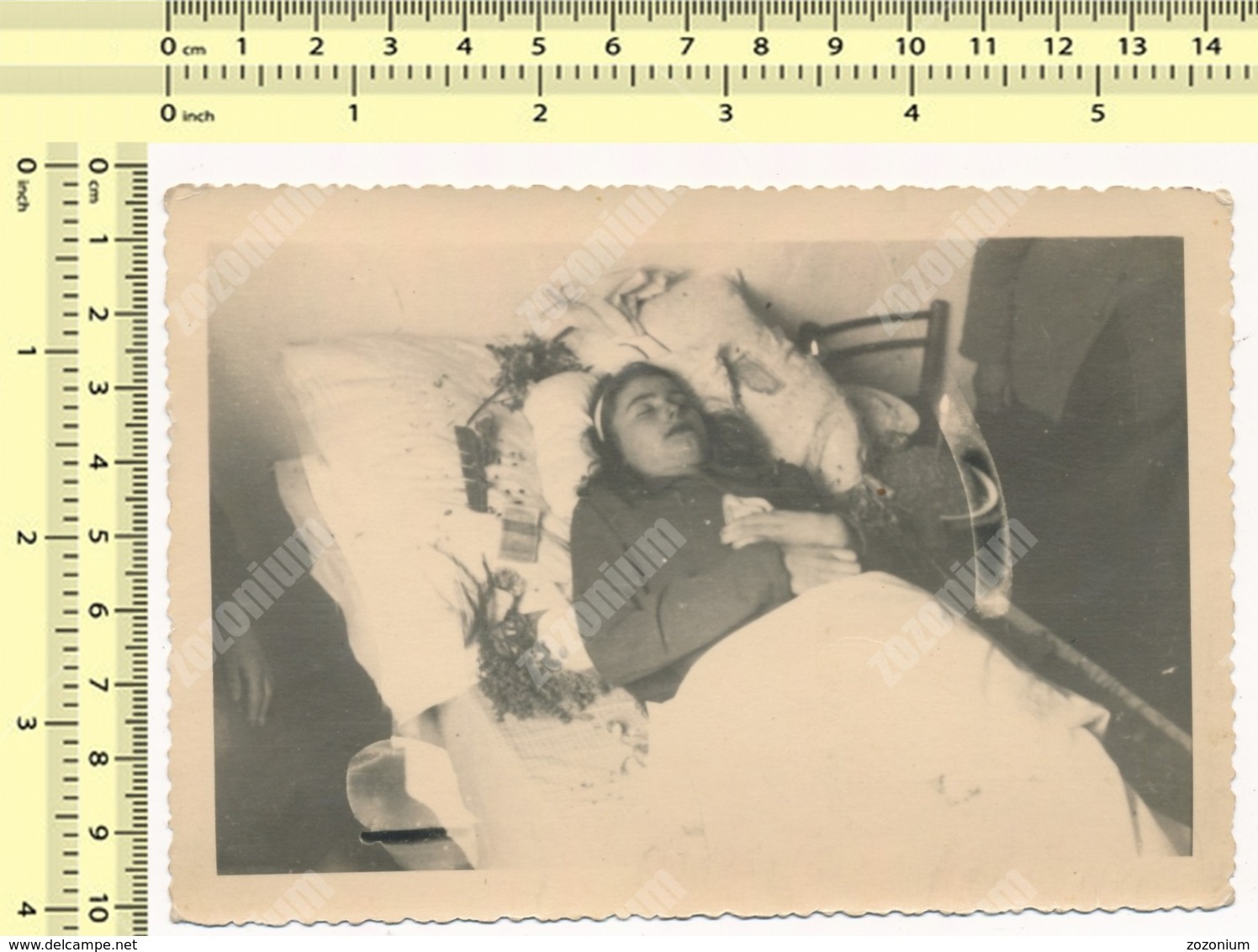 REAL PHOTO  Post Mortem Dead Woman, Death Of A Lady, Femme Morte Post Mortem, Mort D'une Dame ORIGINAL SNAPSHOT - Personnes Anonymes