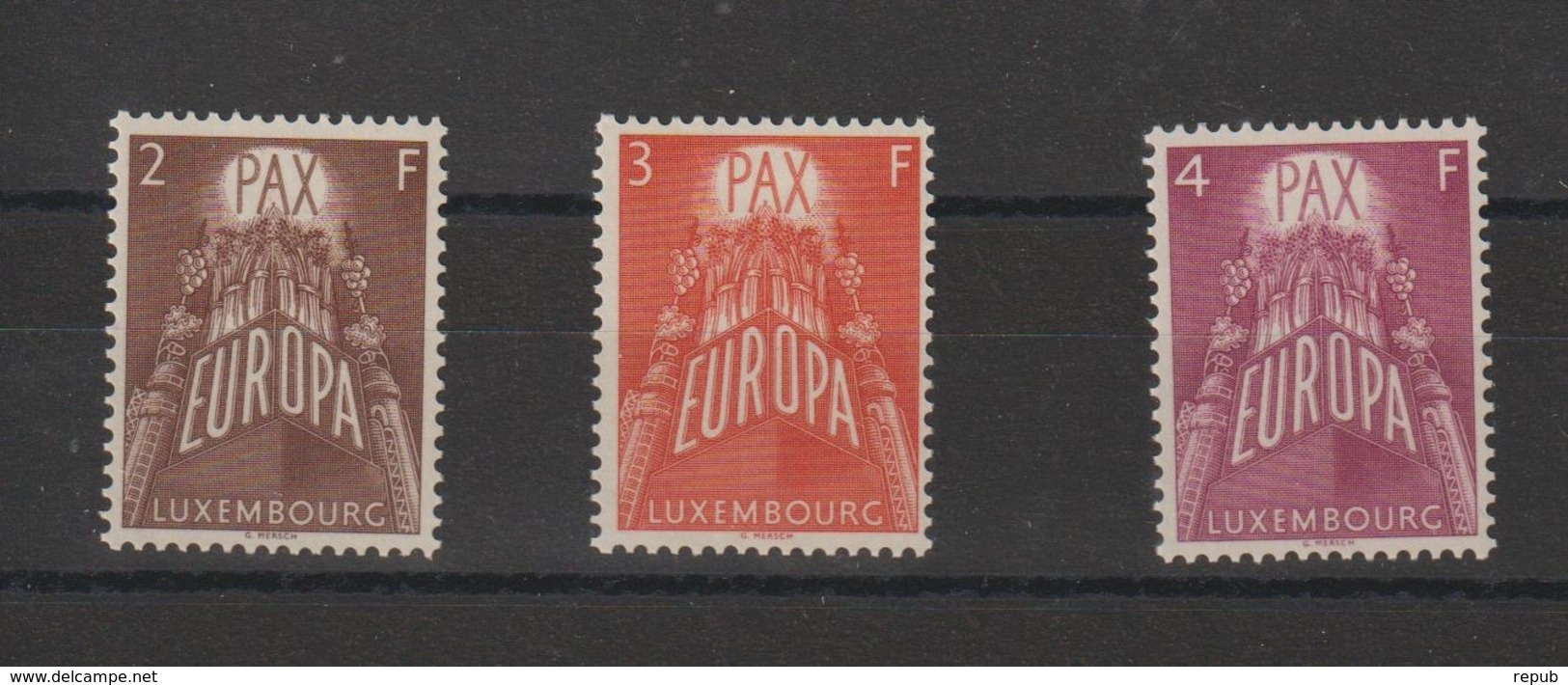 Europa 1957 Luxembourg 531-33 3 Val * Charnière - 1957