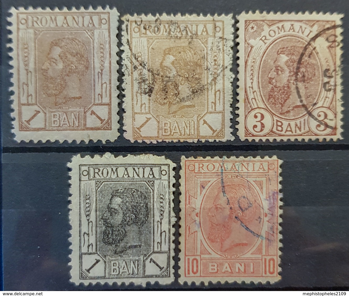 ROMANIA 1893/1903 - MLH/canceled - Mi 99x, 99y, 101, 154y, 156 - Oblitérés