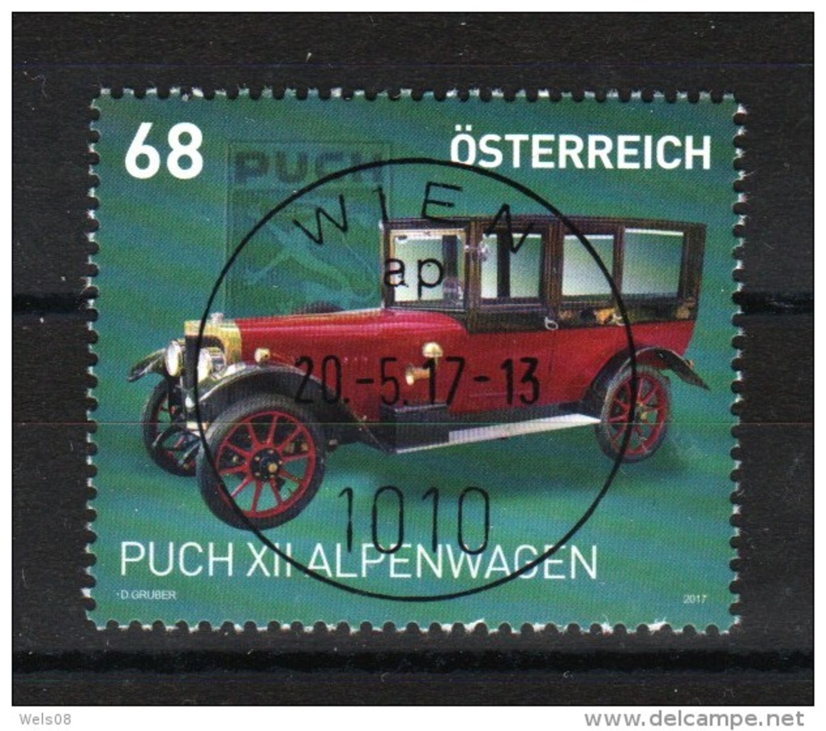 Österreich 2017: " Puch XII Alpenwagen" Gestempelt (siehe Foto/Scan) - Ungebraucht