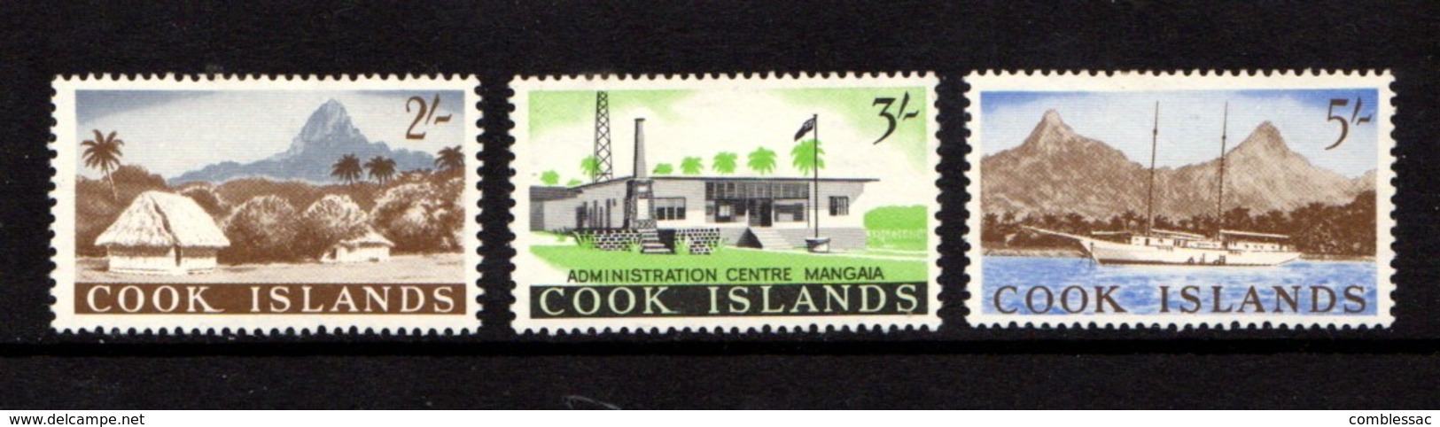 COOK  ISLANDS    1963    Various  Designs    Top  3  Values    MH - Cook Islands