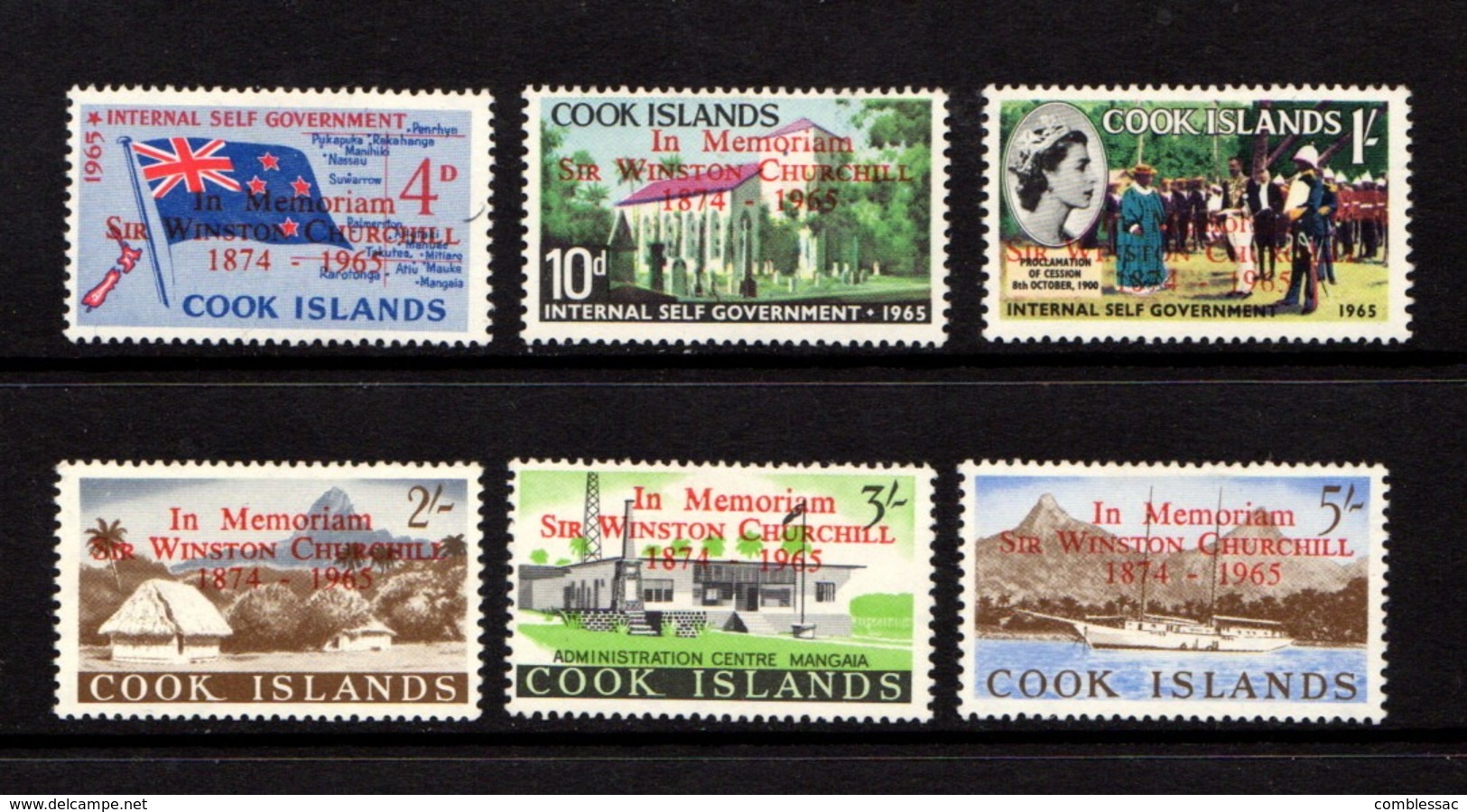 COOK  ISLANDS    1966    Churchill  Commemoration    Set  Of  6    MH - Cook Islands