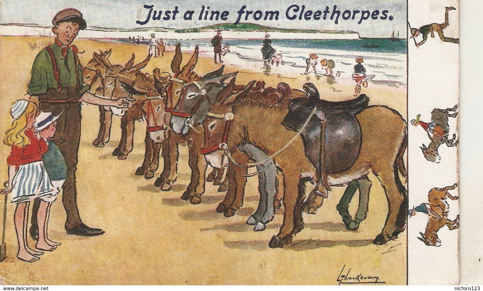 "Lance Tackeray. Jut A Line From Cleethorpes" Tuck Oilette Seaside Humour Ser.PC # - Tuck, Raphael