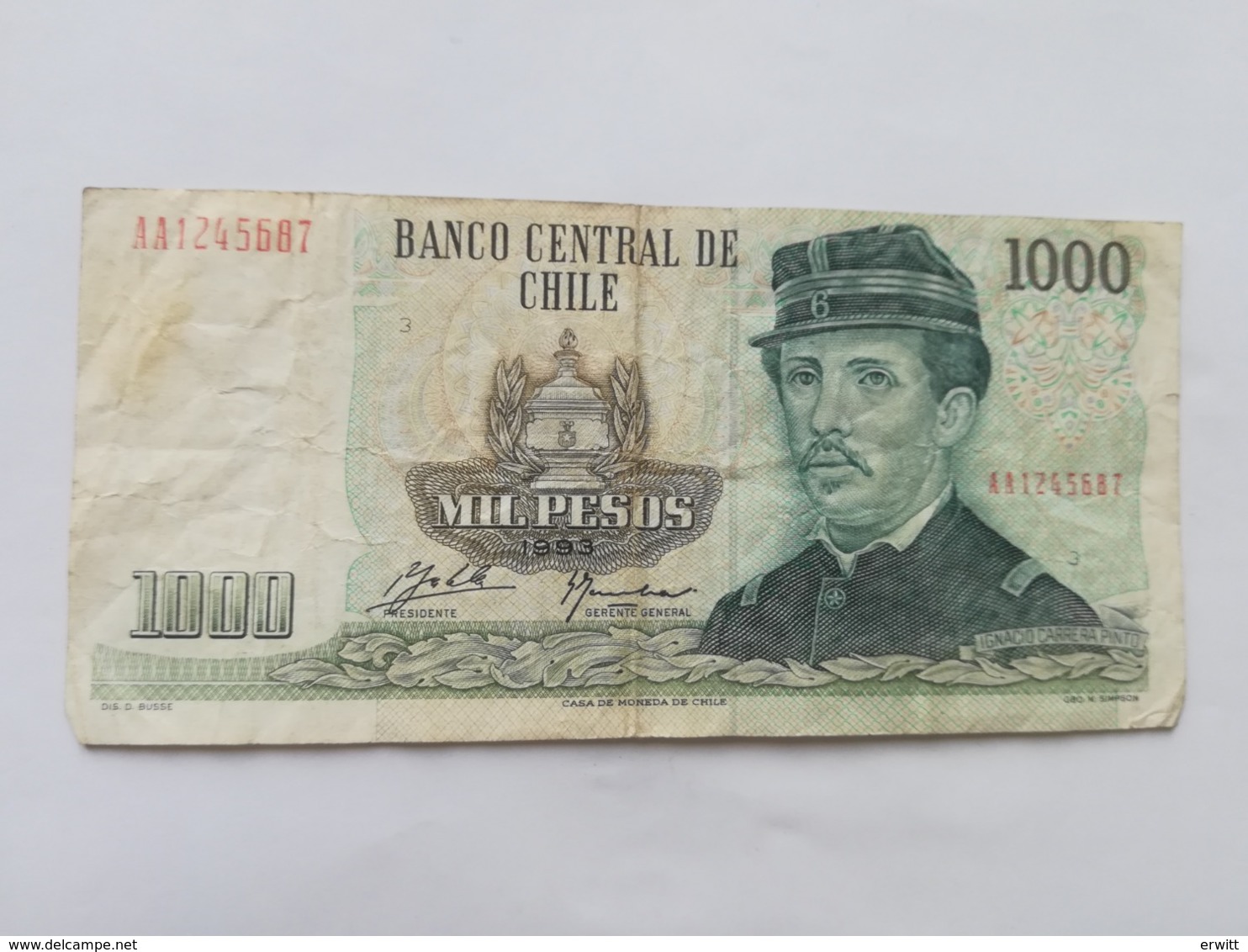 CILE 1000 PESOS 1993 - Chili