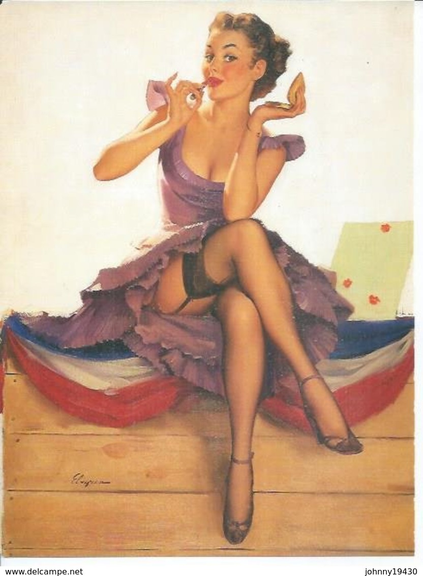 Format 16X22  - DESSIN: Gil ELVGREN ( PIN-UPS - EROTIQUE / NU / NUS / NUE / BAS - COLLANT ) Genre ASLAN - Autres & Non Classés