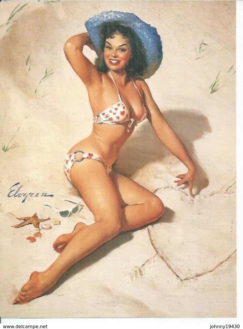 Format 16X22  - DESSIN: Gil ELVGREN ( PIN-UPS - EROTIQUE / NU / NUS / NUE / BAS - COLLANT ) Genre ASLAN - Autres & Non Classés