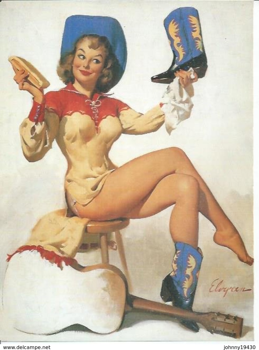 Format 16X22  - DESSIN: Gil ELVGREN ( PIN-UPS - EROTIQUE / NU / NUS / NUE / BAS - COLLANT ) Genre ASLAN - Autres & Non Classés