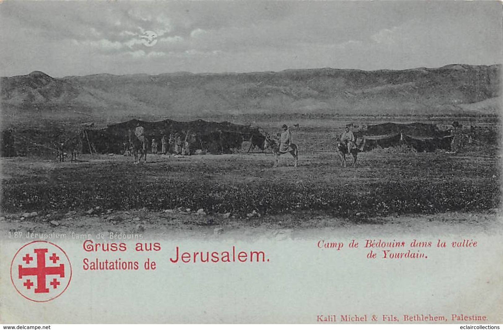 Israël               Gruss Au Jerusalem   Camp De Bédouins     (voir Scan). - Israel