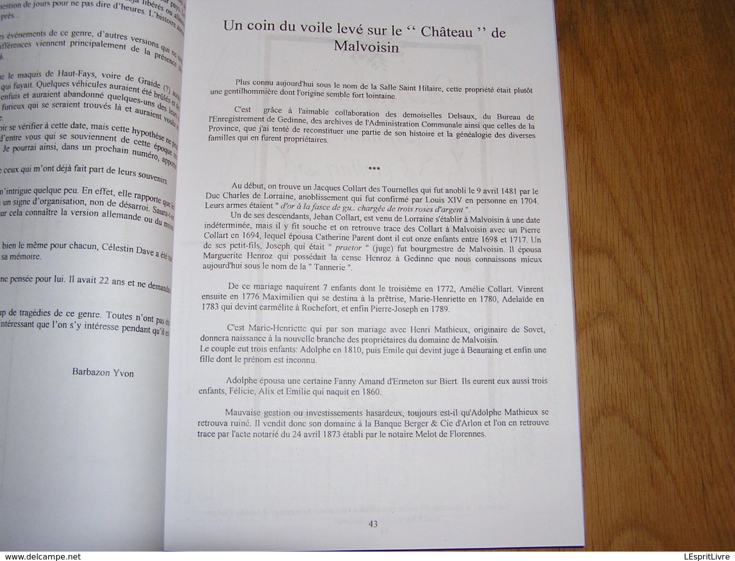 CERCLE D' ETUDES HISTORIQUES DE GEDINNE 5 Régionalisme Malvoisin Café Tannerie Beauraing Atlas Vicinaux Hitler Attentat