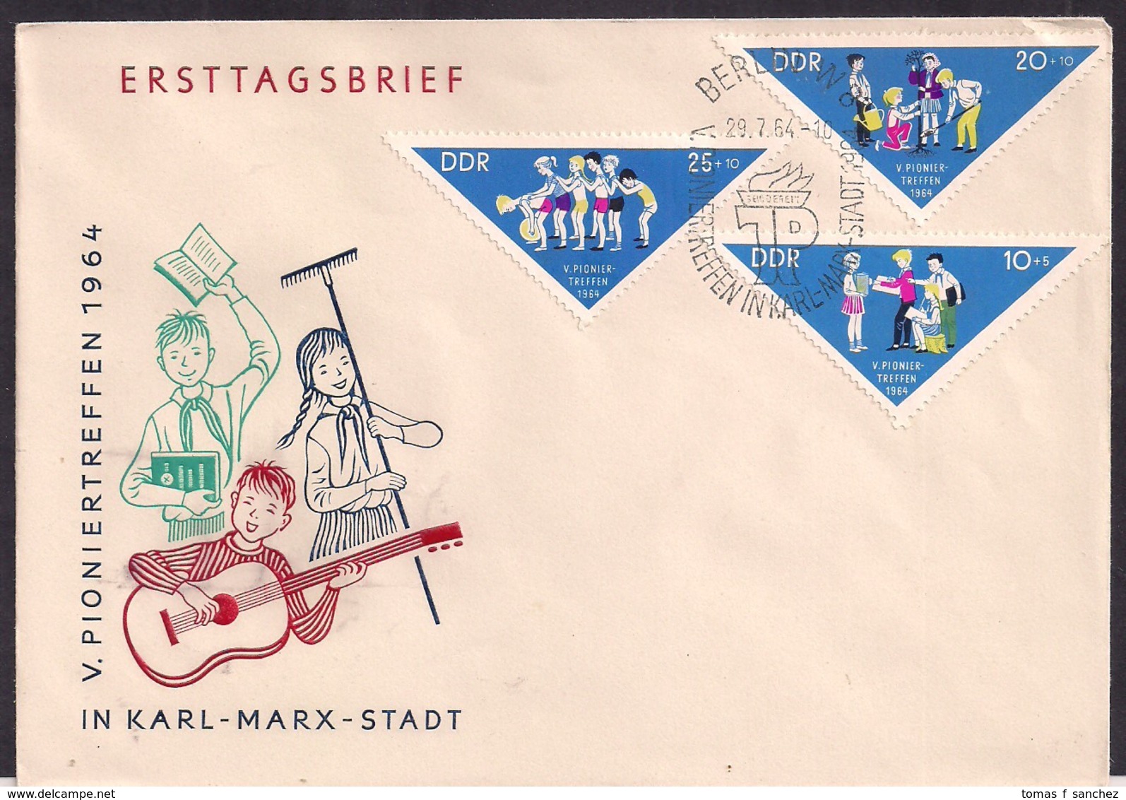 DDR - 1964 - ERSTTAG - Pioniertreffen In Karl Marx Stadt - Other & Unclassified