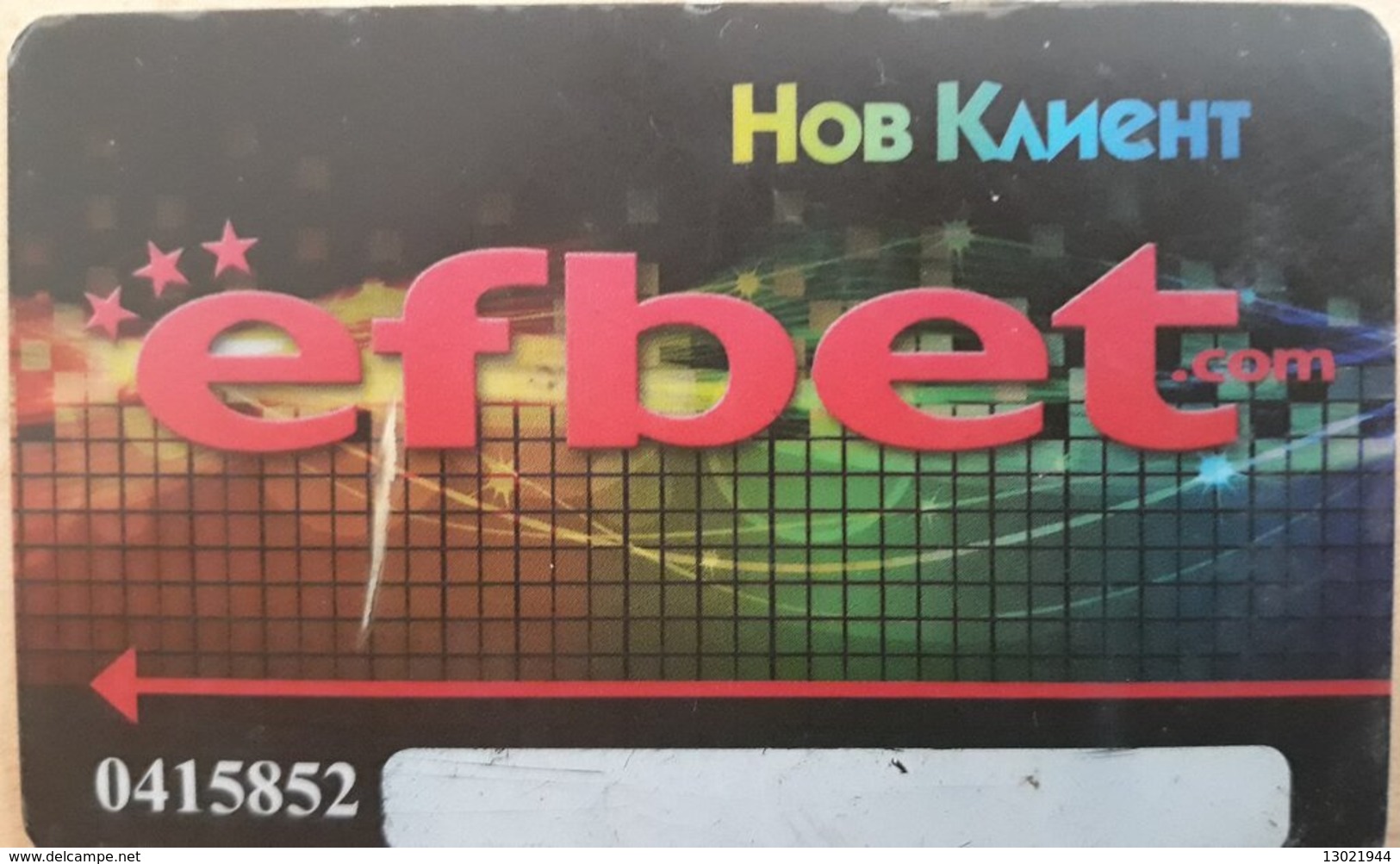 BULGARIA KEY CASINO  EFBET New Customer - SOFIA - DIFFERENT TYPE - Casinokarten