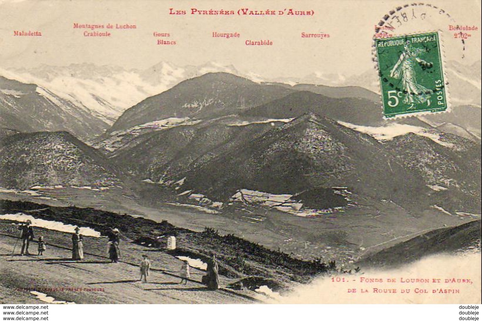 D65  LES PYRENEES  Fonds De Louron Et D' Aure, De La Route Du Col D' Aspin  ..... - Altri & Non Classificati