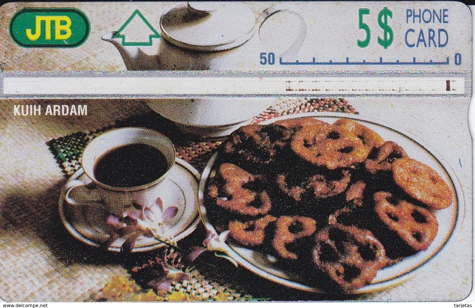 TARJETA DE BRUNEI CON CAFE Y PASTAS (807F) - Brunei