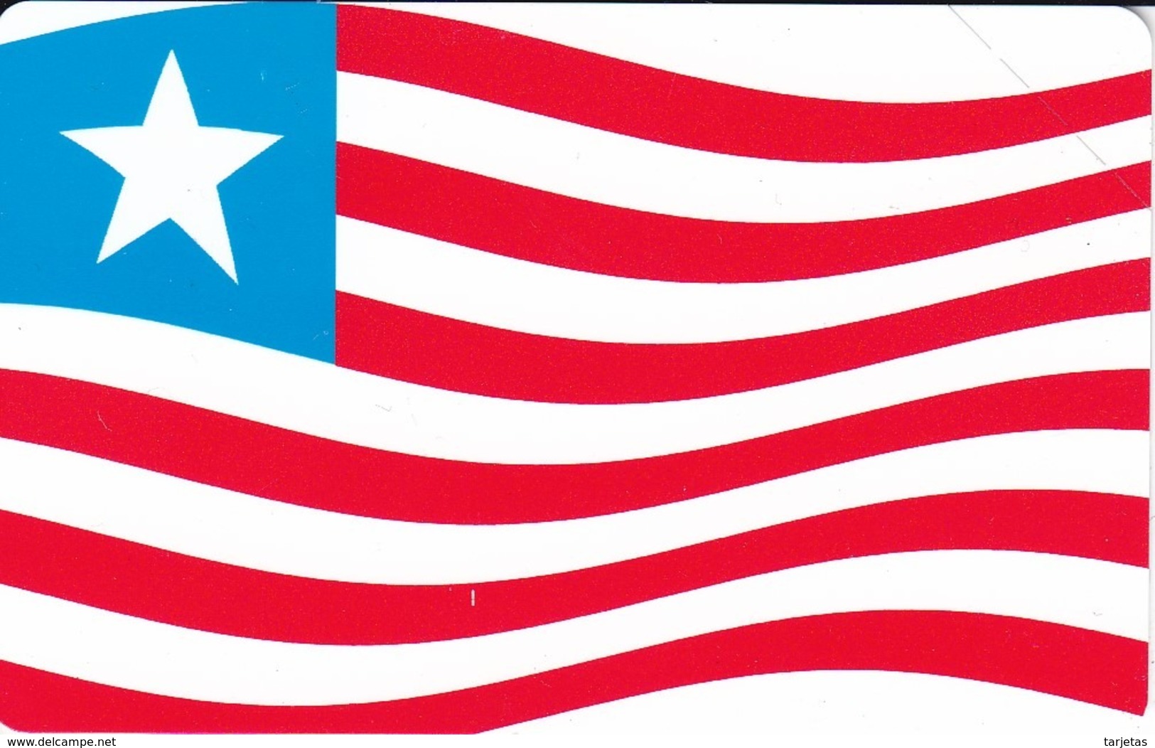 TARJETA DE LIBERIA DE 50 UNITS CON UNA BANDERA (FLAG) NUEVA-MINT - Liberia