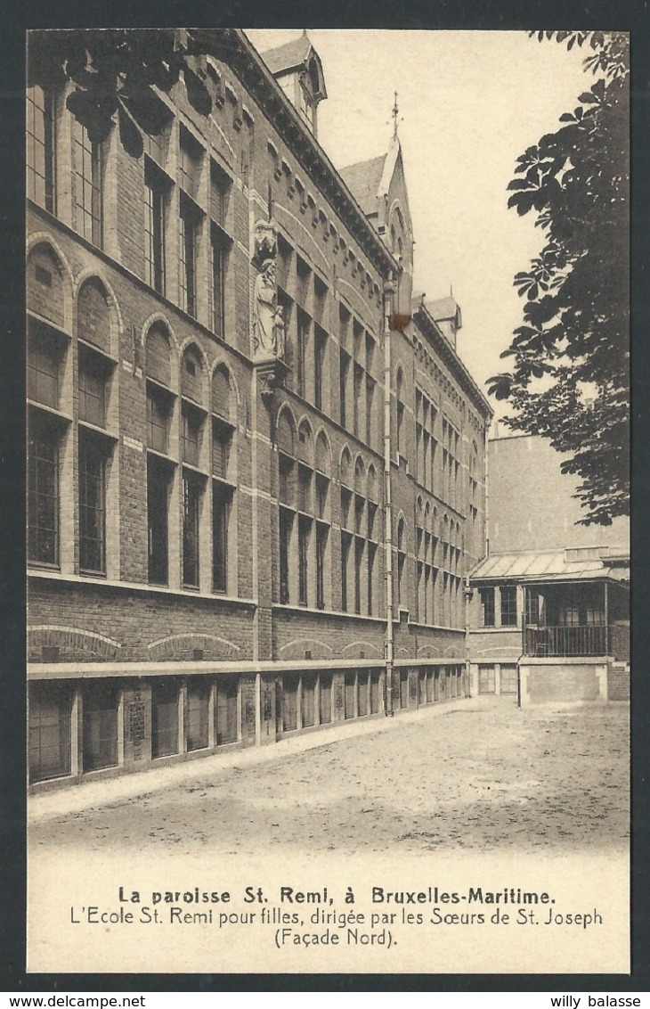 1.1 CPA - BRUXELLES - MARITIME - Paroisse St Remi - Ecole Pour Filles Dirigée Par Les Soeurs De St Joseph // - Maritiem