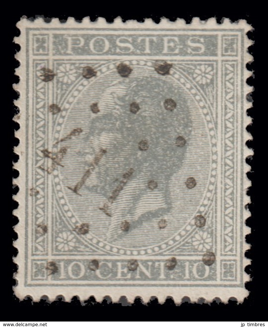 COB N°17  - Obl. Losange De Points - Bureau N° 411 (JETTE) - 1865-1866 Perfil Izquierdo