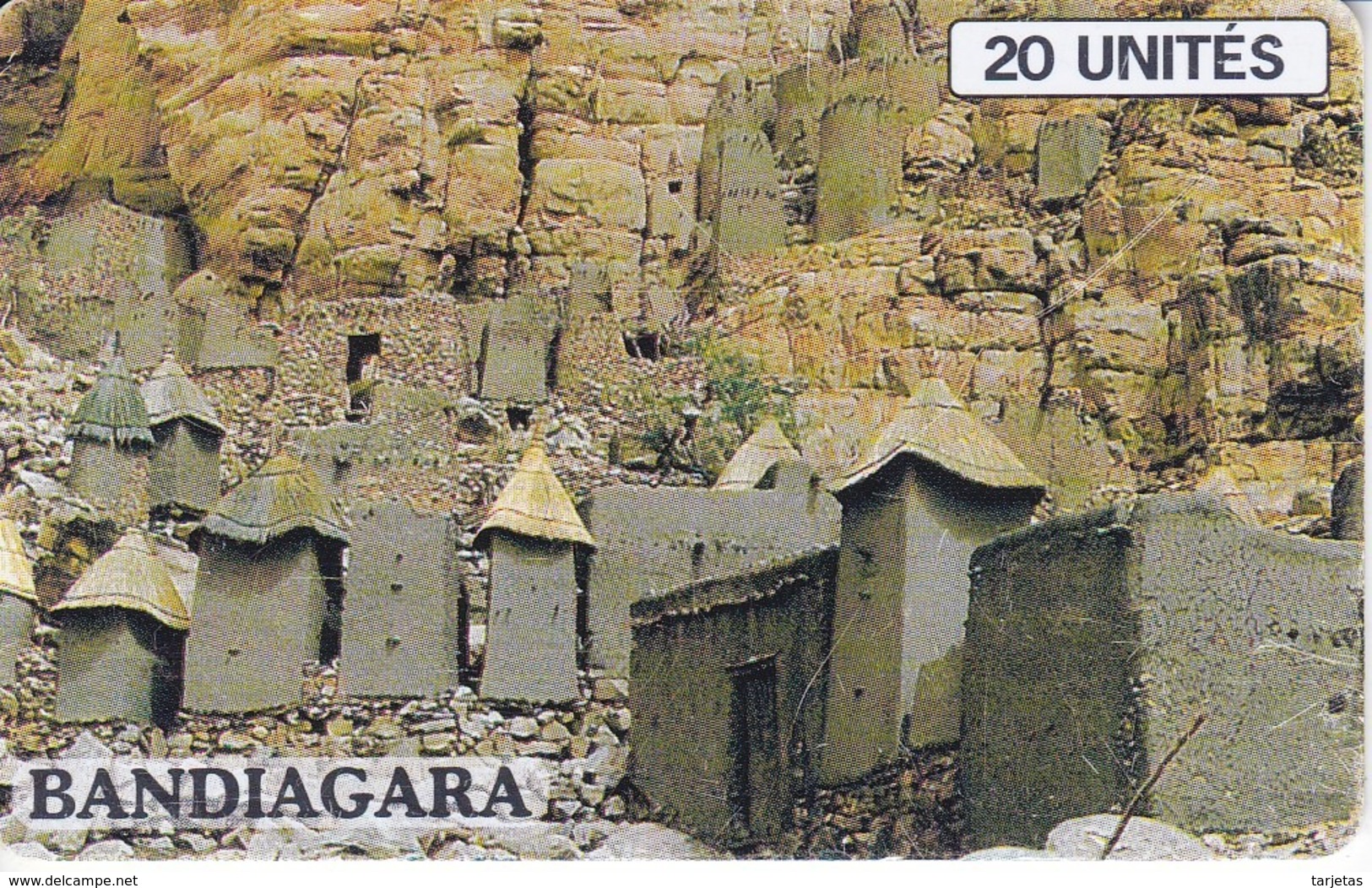 TARJETA DE MALI DE 20 UNITES DE BANDIAGARA - Mali