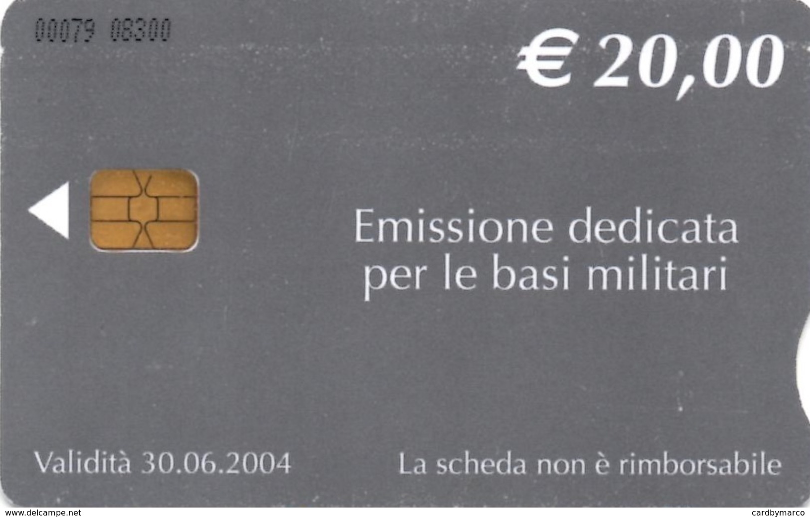 *ITALIA: BASI MILITARI - Cod. 00079* - Scheda A CHIP Usata - Usi Speciali