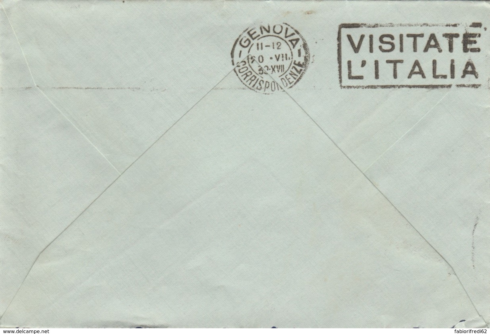 LETTERA 1939 30+25 C. PROCL.IMPERO-RARO TIMBRO MOTONAVE SAN GIUSTO ISTRIA TRIESTE (VX1328 - Storia Postale