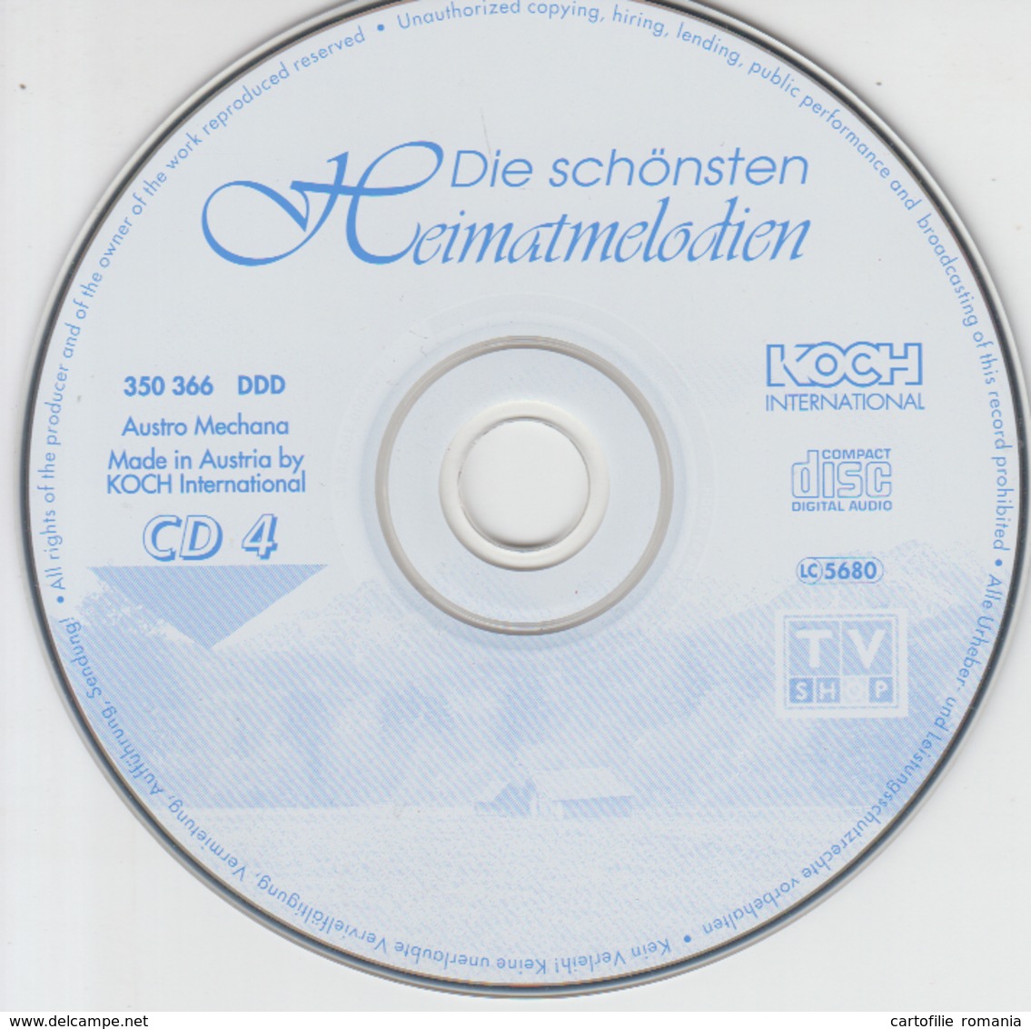 Die Schonsten Heimatmelodien, German Language, Austro Mechana Austria Unused - Other - German Music