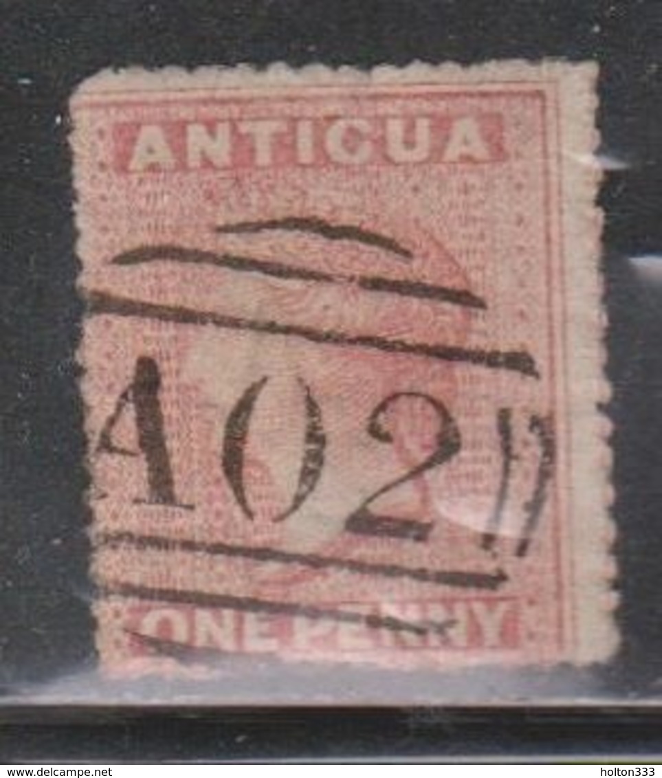 ANTIGUA Scott # 3 Used - Queen Victoria - Nice Cancel - 1858-1960 Crown Colony