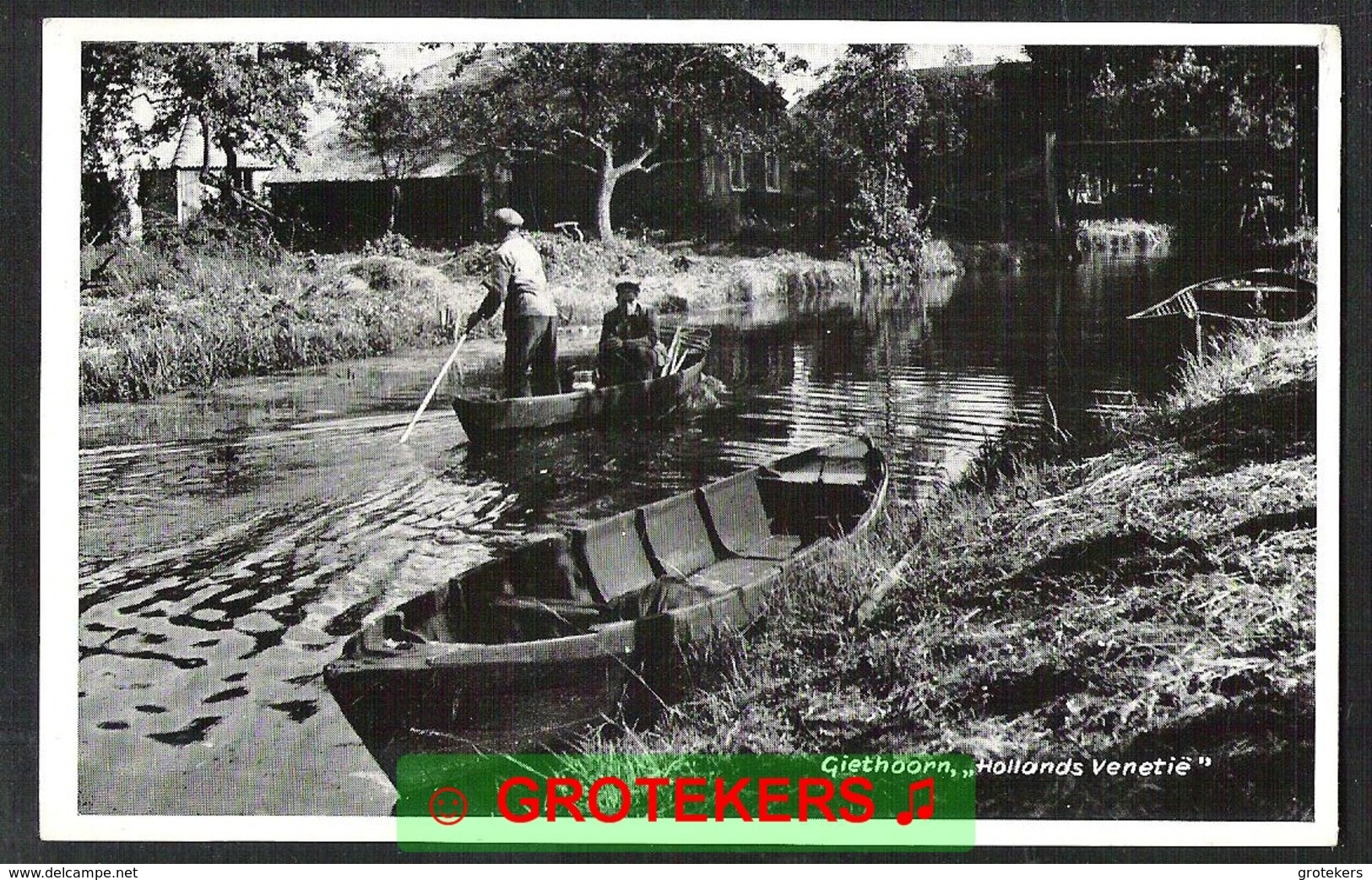 GIETHOORN Hollands Venetie Sfeervol Plaatje 1959 - Giethoorn