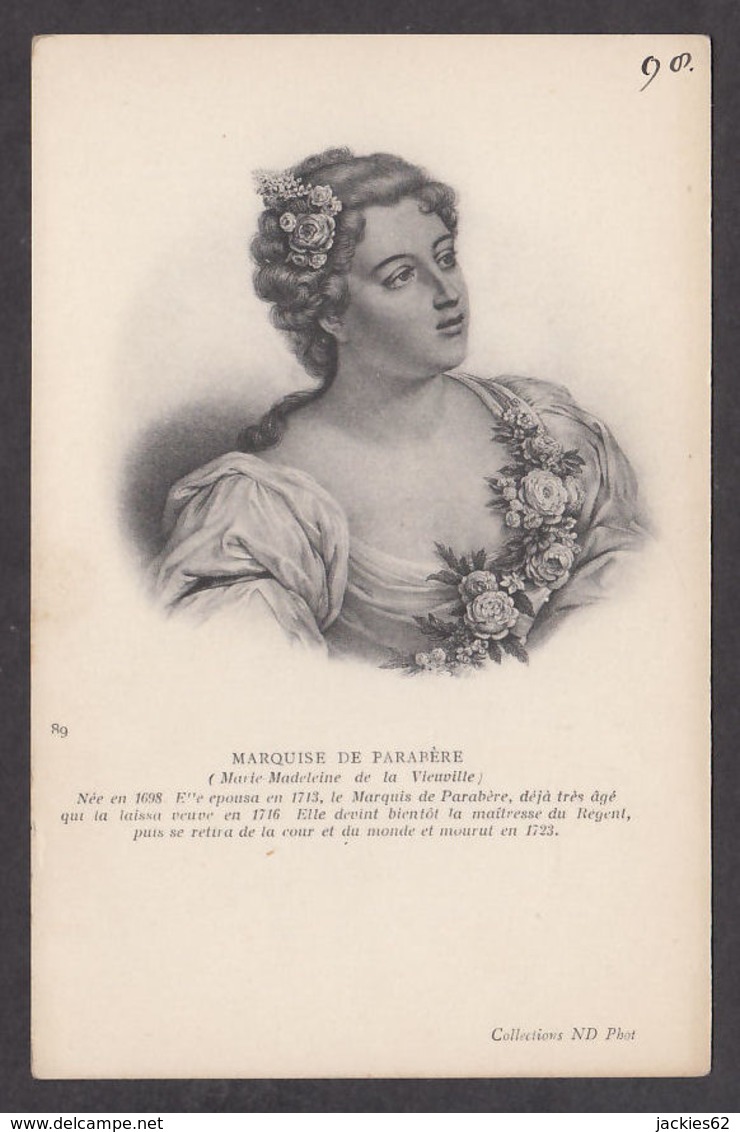 91546/ Marie-Madeleine De La Vieuville, MARQUISE DE PARABÈRE - Donne Celebri