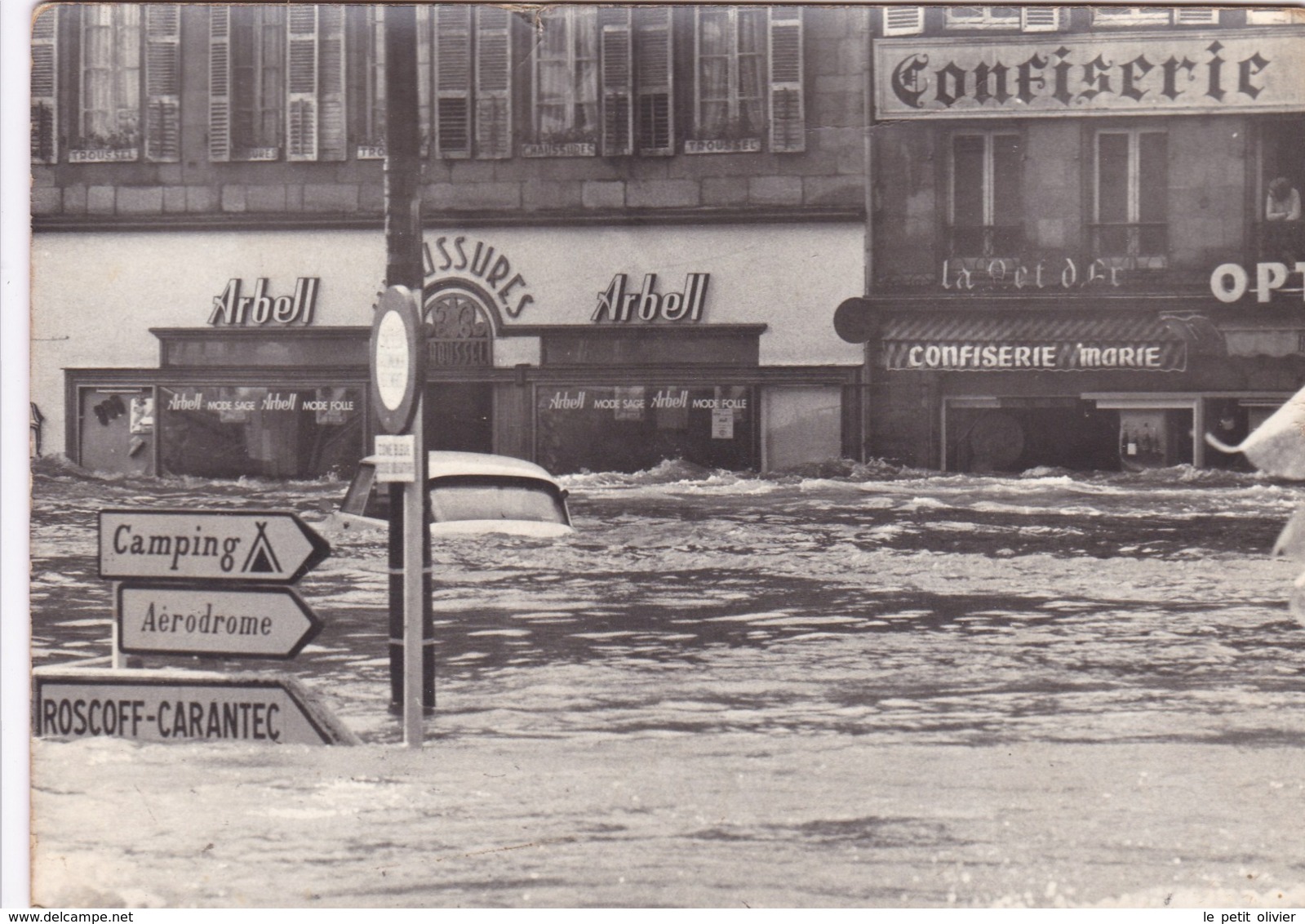 PHOTO ORIGINALE DE 1974 MORLAIX FINISTERE 29 LES INONDATIONS - Luoghi