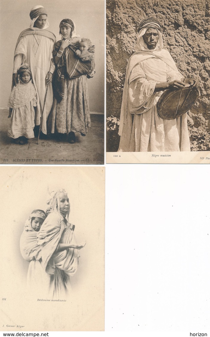 XALG.118.  ALGERIA - ALGÉRIE - Scènes Et Types  - Lot De 19 Cpa - Scenes