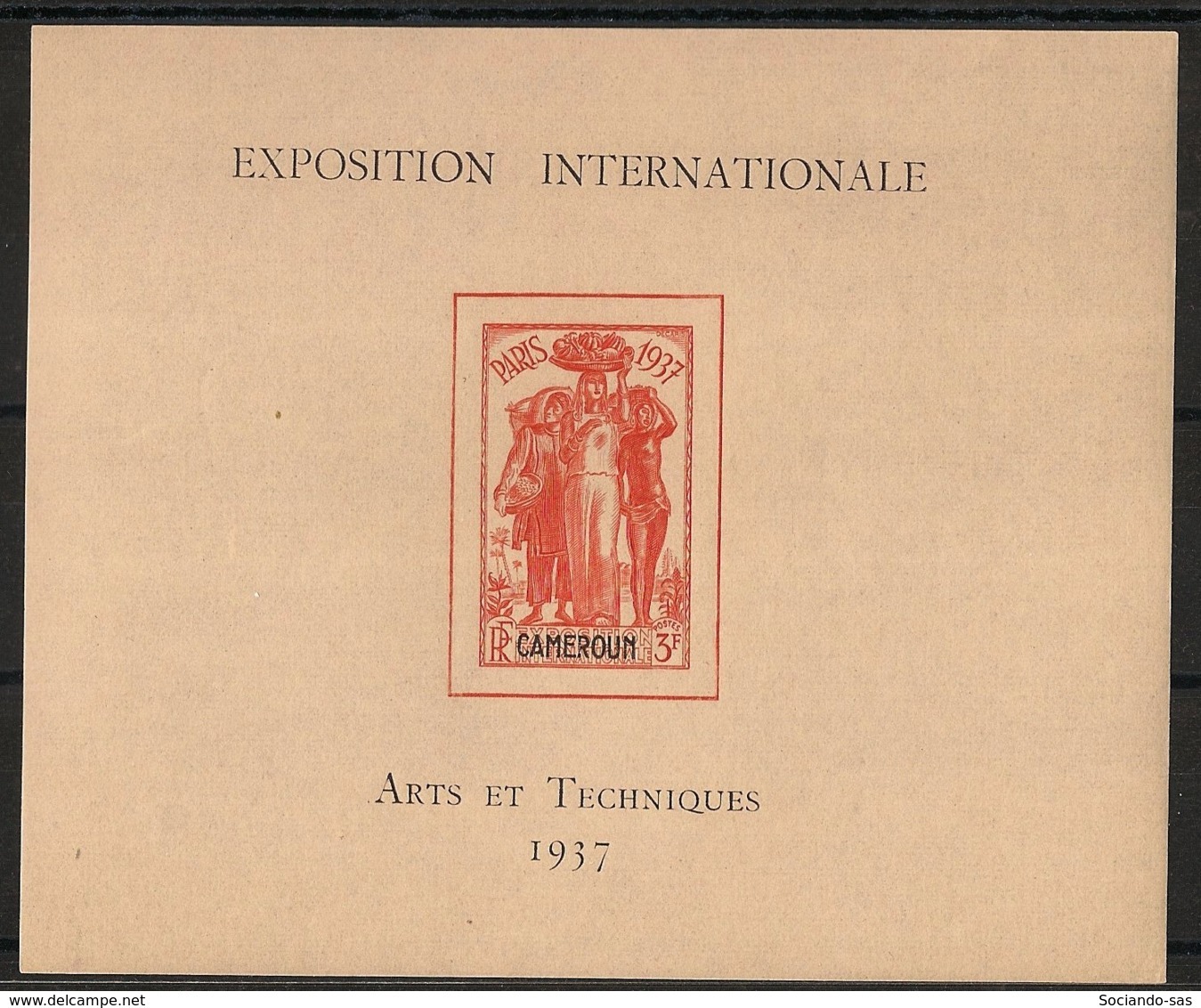 Cameroun - 1937 - Bloc Feuillet BF N°Yv. 1 - Exposition Internationale - Neuf * / MH VF - Ungebraucht